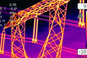 Termografia de linhas de energia