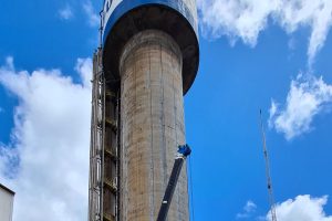 Inspeção Industrial completa e 360 graus na Torre de Perolação Unigel Petrobrás. Interna e Externa.